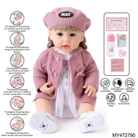 Jouet intelligent 3 en 1 pour enfants, poupées reborn parlantes de 22 pouces, en espagnol, avec détection de gravité et fonction d'enregistrement, cadeau éducatif pour filles