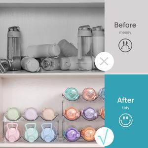 Lưu Trữ Di Động Organizer Stackable Nhựa Kệ Rượu Vang Nước Giữ Chai Du Lịch Mug Giữ Cốc Cho Tủ Lạnh Làm Sạch Đồ Ăn - Product Image 5
