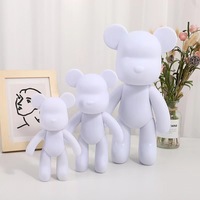 Fluide ours bricolage jouet enfants créatif Graffiti cadeau bricolage jouet PVC maison fête décoration cadeau blanc 23cm hauteur fluide ours