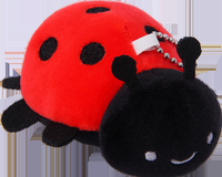 Porte-clés en peluche insecte très vendu, adorable coccinelle, abeille, scarabée, papillon, porte-clés en peluche, jouet pendentif pour machine à griffes