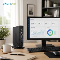 Sharerdp OEM PC Intel Celeron J4125 Core I3 I5 I7 USB3.0 Windows10 Computadora de Escritorio Económica Mini PC J4125 para Negocios y Hogar