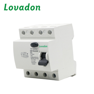 Disjoncteur différentiel GW1 ELU-63 4P RCD RCCB <span class=keywords><strong>63A</strong></span> 230/400V 6KA <span class=keywords><strong>30mA</strong></span> avec protection contre les fuites à la terre CE ISO - Product Image 1