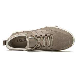 Chaussures de marche décontractées en cuir de qualité pour hommes, chaussures de skate confortables pour l'extérieur - Product Image 4