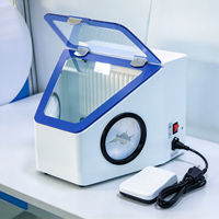 Boîte d'extraction de poussière LED grande capacité pour sablage dentaire, collecteur de poussière, boîte de meulage et de polissage