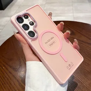 Từ không dây phí trường hợp đối với Samsung Galaxy S25 S23 S24 FE siêu cộng với Matte chống sốc rõ ràng cứng PC Cover quay lại - Product Image 3