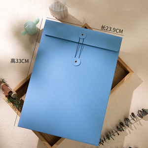 Enveloppes cadeaux en papier kraft avec logo personnalisé, fermeture à cordon, fermoir vintage, lamination colorée, sacs imprimés pour documents - Product Image 5
