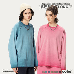 เสื้อยืดโอเวอร์ไซส์แขนยาวผู้ชายสไตล์วินเทจ ผ้าฝ้าย 100% คอกลม ลำลอง พิมพ์ลายตัวอักษร ด้านหน้ามีโลโก้ - Product Image 3