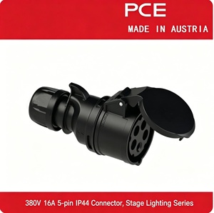 Enchufe, Conector y Tomacorriente Industriales de la Marca PCE Importados de <span class=keywords><strong>Austria</strong></span> para Iluminación de Escenarios, Serie 380V 16A 5 Pines - Product Image 3