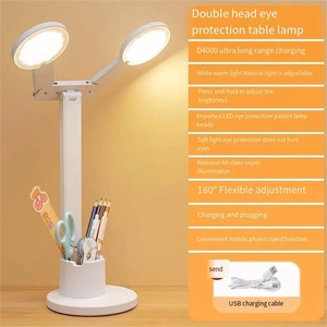 Modern High-End <b>Work</b> Learning <b>LED</b> Desk Lamp Folding Eye Protection Touch Dimming Student Charging Bedroom Dormitory Reading USB - Product Image 5