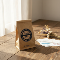Sacs à café personnalisés JAN GOO, fermeture à lien métallique, papier blanc/kraft de qualité alimentaire, pour grains de café, café moulu, logo personnalisé, ISO14001
