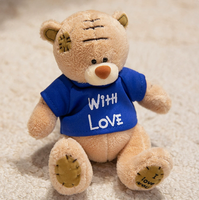 Boneka Beruang Cokelat Mini - Mainan Hewan Isi Dakron Super Lembut dengan Detail Bordir, Isian Kapas PP untuk Menghilangkan Stres