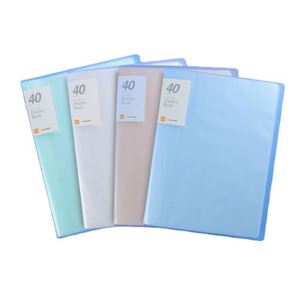 40 Pockets File <b>Folder</b> Plastic Presentation Book Portfolio <b>Folder</b> Clear Sleeves Protectors <b>Display</b> Book - Product Image 1