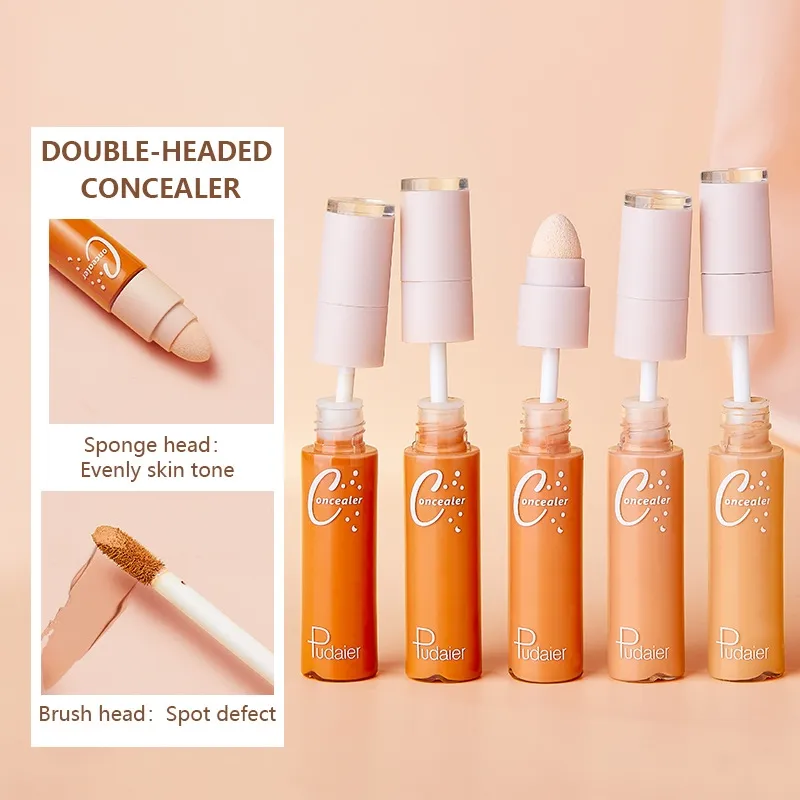 Double Head Concealer in 12 colors Highlight Tone to Cover Dark Rim Acne Impression Concealer can be customized