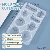 Moules en silicone pour pendentifs en résine époxy, fabrication de bijoux en cristal, fournitures d'artisanat, outils de moulage pour gâteaux, emballage en sac OPP
