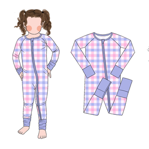 Little Glow Kid Baru Tiba, Romper Bambu Khusus Anak Perempuan Lengan Panjang dan Celana, Desain Romper dengan Ritsleting dan Sarung Tangan - Product Image 4