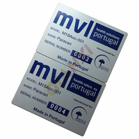 Plaques de numéro de série en acier inoxydable, étiquettes de code-barres métalliques avec code QR, étiquettes d'actifs en aluminium
