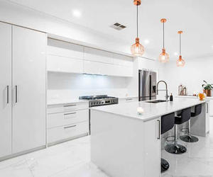 Custom High Gloss Wooden Modular China Kitchen Cabinet Kitchen Furnitures Design Wood Veneer Kitchen Cabinet - Product Image 4