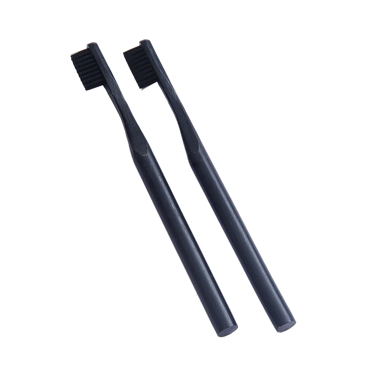 Wholesale OEM Custom Logo Nylon 4 biodegradable Eco Friendly Black Soft Bamboo Toothbrush