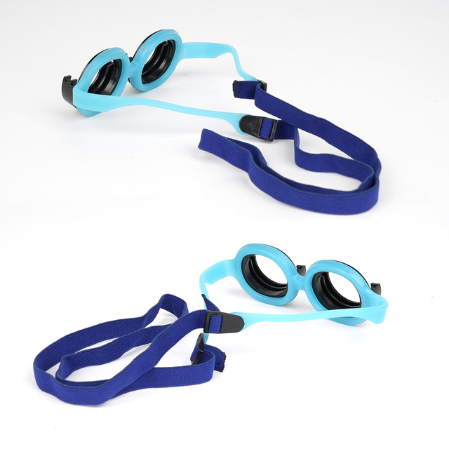 RB307 Blue Plastic Vision Training Glasses with Adjustable Dials and  Elastic Strap for Eye Exercise