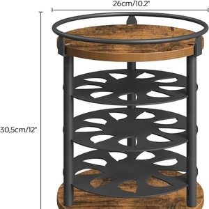 New wooden <b>rotating</b> <b>spice</b> <b>rack</b>, coffee capsule storage <b>rack</b>, jewelry display <b>rack</b>, iron and wood combination storage <b>rack</b> - Product Image 4