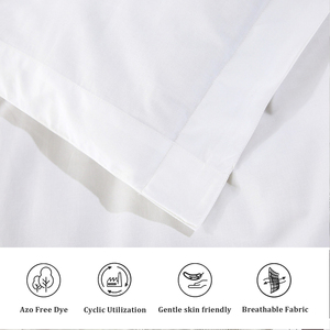 Sang Trọng 100% Bông Jacquard Duvet Bìa Tùy Chỉnh Kích Thước Khăn Trải Giường Trong Trắng Được Trang Bị Tấm Cho Khách Sạn Và Bán Buôn - Product Image 4