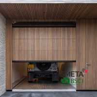 Andexin Solid Wood Grille Garage Door Vertical Slatted Garage Door Cladding Exterior Wood Slat Garage Door