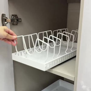 Estante de almacenamiento adicional para la organización de la cocina de contenedores de almacenamiento de ollas grandes Ollas de vidrio hechas de acero al carbono embaladas en caja - Product Image 1