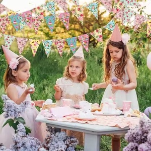 Bonitas Guirnaldas de Papel de Gasa con Diseño de Bailarina 2024, Decoración Colorida con Flores para Cumpleaños de Bebés, Bodas y Eventos - Product Image 3
