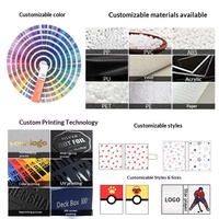 Album de cartes 9 compartiments en PP imprimé UV avec design de dossier, grande capacité pour cartes à collectionner TCG Pokémon, rangement personnalisable