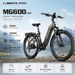Bicicleta Eléctrica Híbrida Lankeleisi MG600 Lite, Stock UE, Batería Grande de 720Wh, 250W, Sensor de Torque, Bicicleta Eléctrica de Trekking y Carretera - Product Image 1