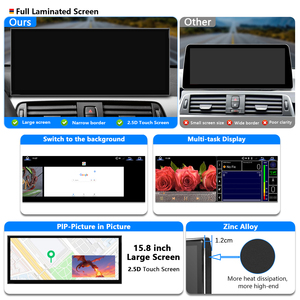 Snapdragon 665 <strong>Android</strong> 14 15.8" Car GPS Navigation for BMW <strong>3</strong> Series E90 E91 E92 E93 CCC Multimedia Player Carplay DSP WIFI - Product Image 2