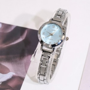 Reloj de cuarzo para mujer, esfera redonda, banda de acero inoxidable, reloj de pulsera con números romanos, esfera rosa, uso diario - Product Image 5
