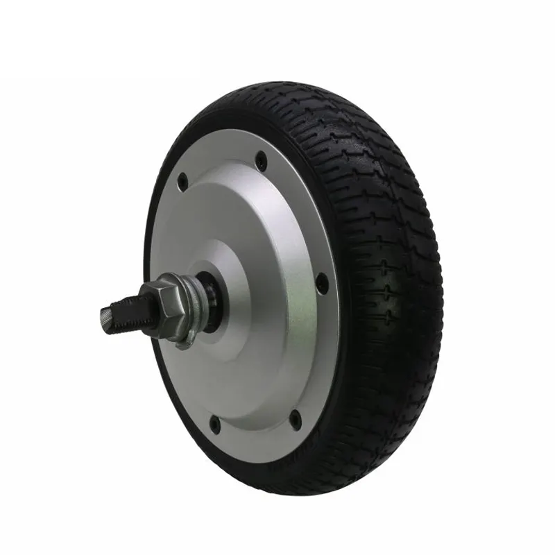 ZLTECH 6.5inch 24V 350W 6N.m 150kg load BLDC rubber tire 4096-wire encoder electric driving in wheel hub servo motor for robot