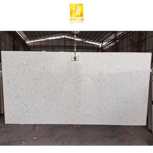 Boton đá nhân tạo đá đánh bóng giá thấp kỹ thuật Carrara tấm gạch thạch anh - Product Image 6