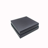 Coffrets cadeaux de luxe avec Logo imprimé noir mat, 100 pièces, couvercle en carton Kraft personnalisé et boîte de Base pour cravate