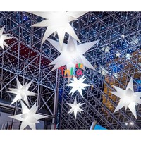 Décoration de fête Étoile gonflable colorée à LED Éclairage suspendu au plafond de discothèque Étoile gonflable à LED