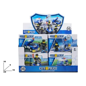 City Police Construction <b>Building</b> <b>Blocks</b> Set 62 64 65 Pcs For Kids Ages 6+ City Guards Theme - Product Image 3