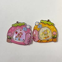 Set Manik-manik Akrilik Strawberry Girl Fairy House, Manik-manik Kartun untuk Pena, Manik-manik DIY untuk Gelang, Gantungan Tas Ponsel, Manik-manik Buatan Tangan