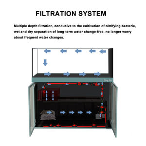Moderno Retângulo De Vidro <span class=keywords><strong>Betta</strong></span> <span class=keywords><strong>Fish</strong></span> Tank Volcanic Solo Preto Acessórios Único Home Aquarium Filtro Sala 220v - Product Image 5