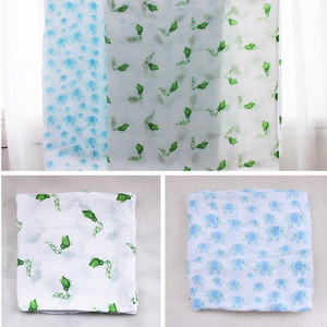 100% de algodón de <span class=keywords><strong>2</strong></span> capas de gasa estampada de tela de la muselina mantas para bebé regalos - Product Image 2