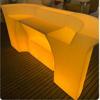 Comptoir de bar portable Comptoir d'événement de fête Led Led Illuminé Plastique Portable Led Comptoir de bar haut Mobilier Bar mobile