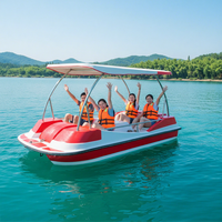 Bateau à pédales QIQU de qualité commerciale en FRP pour 4 personnes, capacité de charge de 300 kg, d'un fabricant primé