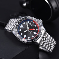 Reloj Mecánico de Buceo para Hombre de 41 mm con Esfera Naranja Clásica, Movimiento Automático, Reloj de Pulsera Deportivo de Lujo Resistente al Agua