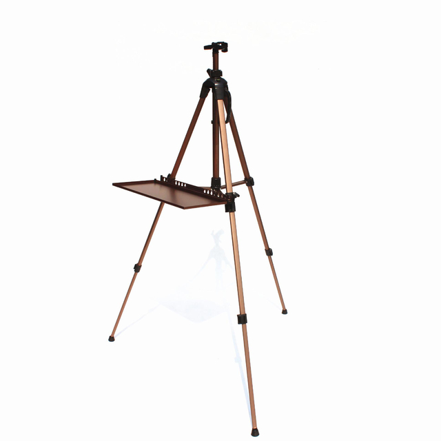 China Art Supplies Adjustable Height 17" to 63" Aluminum Metal Tripod Easel for Table Top & Floor  Painting Easel for Display