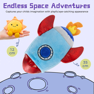 ชุดของเล่นตุ๊กตาจรวดอวกาศ 6-in-1 สไตล์ใหม่ สำหรับพัฒนาจินตนาการ ของขวัญวันเกิด ของชำร่วยงานเลี้ยงวันเกิด ของตกแต่งห้องเด็ก - Product Image 4