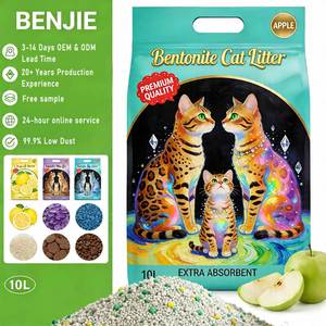 BENJIE Spherical Low Dust Extra Odor Control Fast Clumping Highly Adsorbent 10L Bentonite Cat Litter - Product Image 1