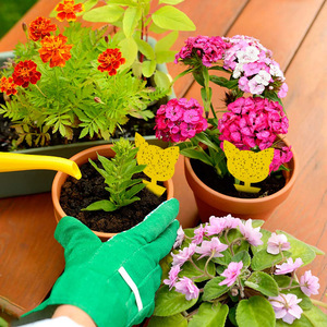 Piège à insectes en plastique double face avec fleurs jaunes et papillons, piège à mouches pour le jardinage, directement de l'usine - Product Image 3