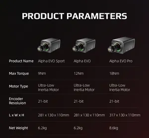 Simagic Alpha EVOホイールベース9Nm/12Nm/18Nmレーシングシミュレーターハンドルベース - Product Image 3