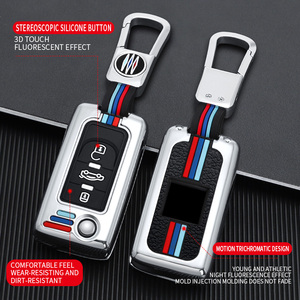 Étui de protection pour clé de voiture en alliage de zinc et gel de silice pour <span class=keywords><strong>Peugeot</strong></span> 307 Citroën 308 Versailles 207 C5X Sega Porte-clés Sac - Product Image 2