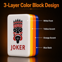 Jeu de Mahjong Américain Moderne Thème Indien Luxe Écologique Portable en Plastique pour Intérieur